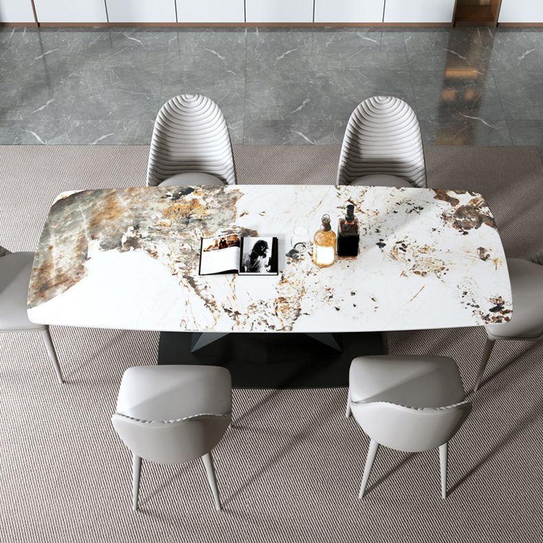 Designer Style 1/4/5/7 Pieces Rectangle Dining Set Sintered Stone Top Dinette Table Set