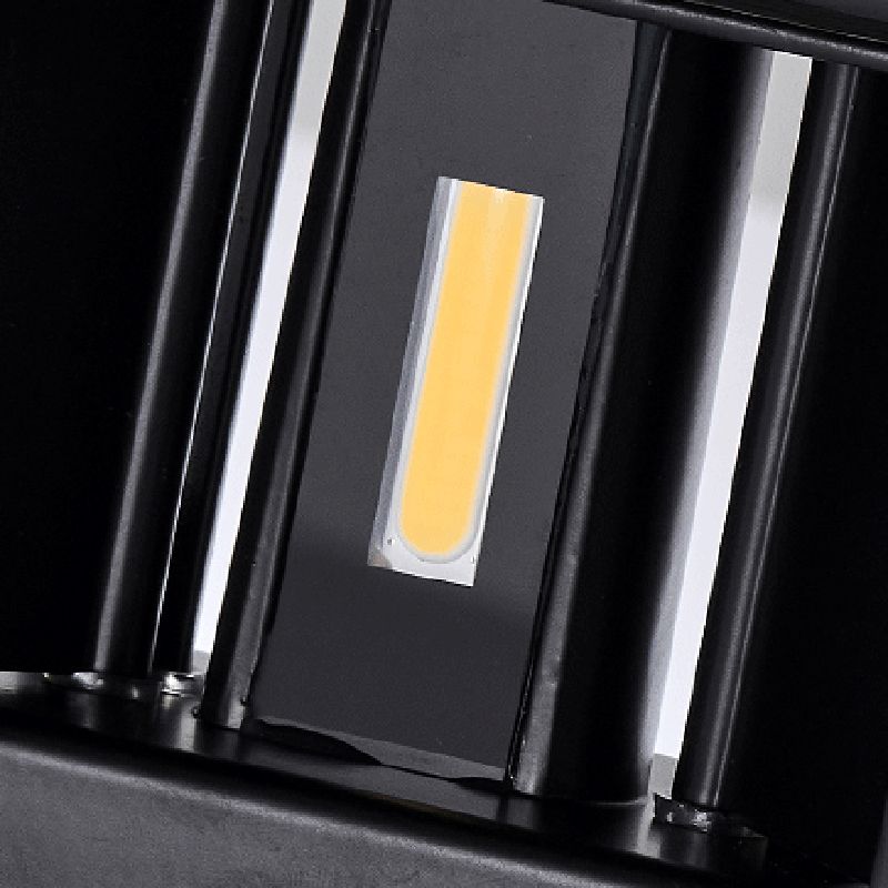 Square Shade Metal Wall Sconce Modern Style 2 Lights Wall Lighting Fixtures