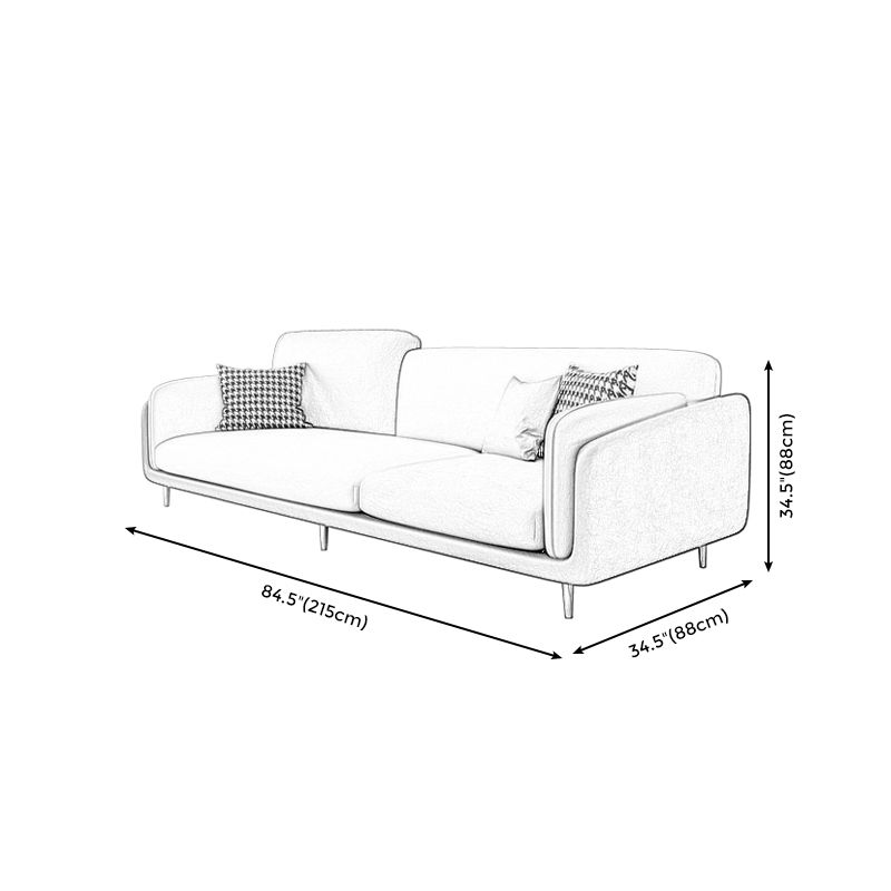 Ultra-Modern Pillow Top Arm Sofa Green and White Couch for Apartment