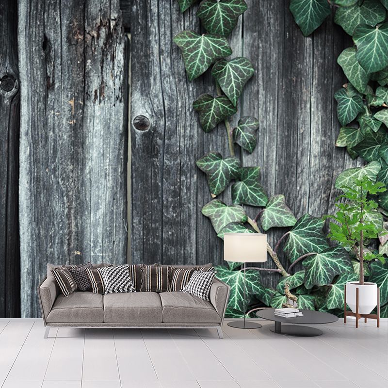 Eco-friendly Wall Mural Wallpaper Wood Grain Photography Sitting Room Wall Mural