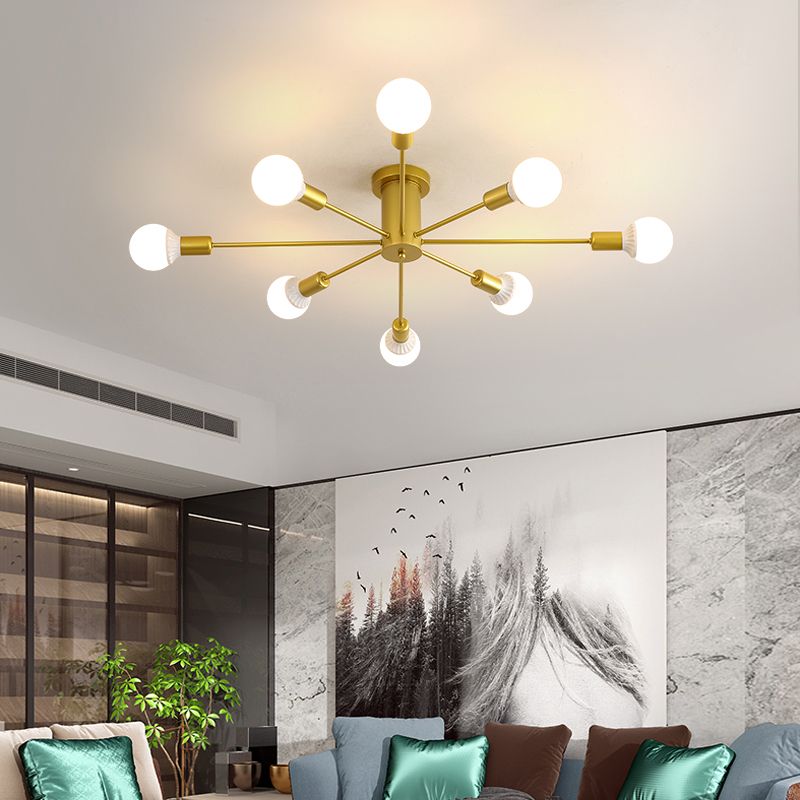 Industrial Ceiling Light Minimalist Flush Mount Ceiling Light Fixture with Glass Shade