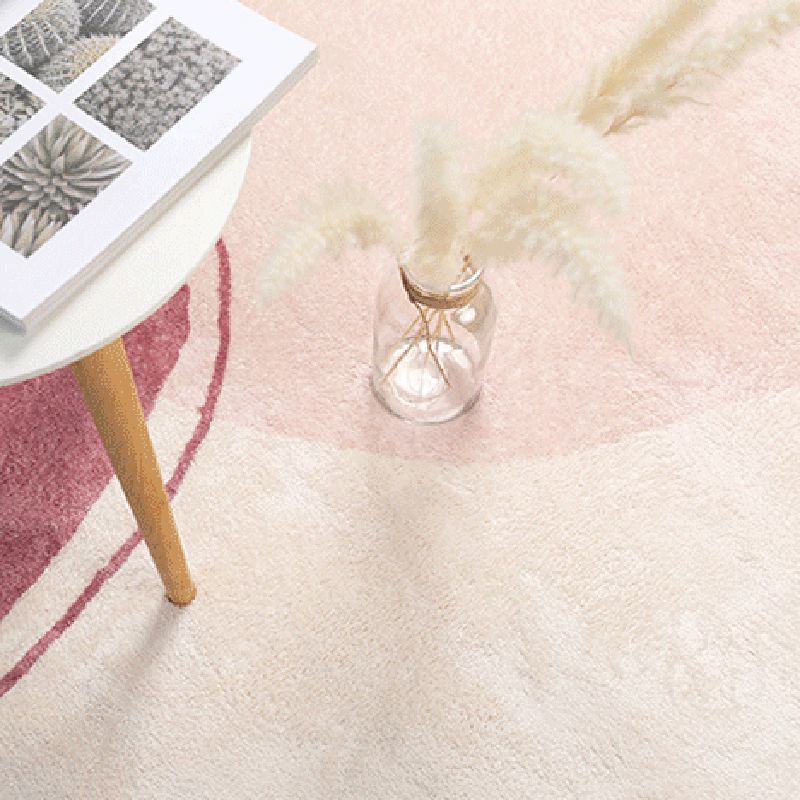 Funky Area Rug Contrast Panel Polyester Carpet Living Room Rug with Non-Slip Backing