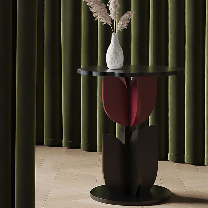 Modern Style Colored Irregular Side Table Faux Wood End Table Set