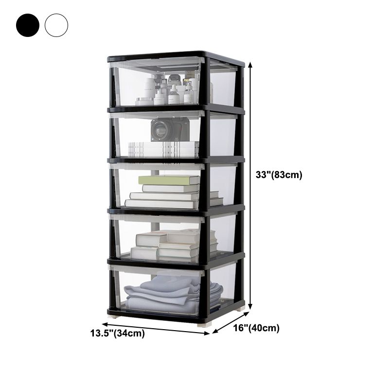 Modern Style Bookshelf Closed Back Plastic Bookcase for Home Office