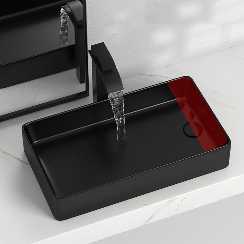 Modern Style Bathroom Sink Stainless Steel Rectangle Bathroom Sink
