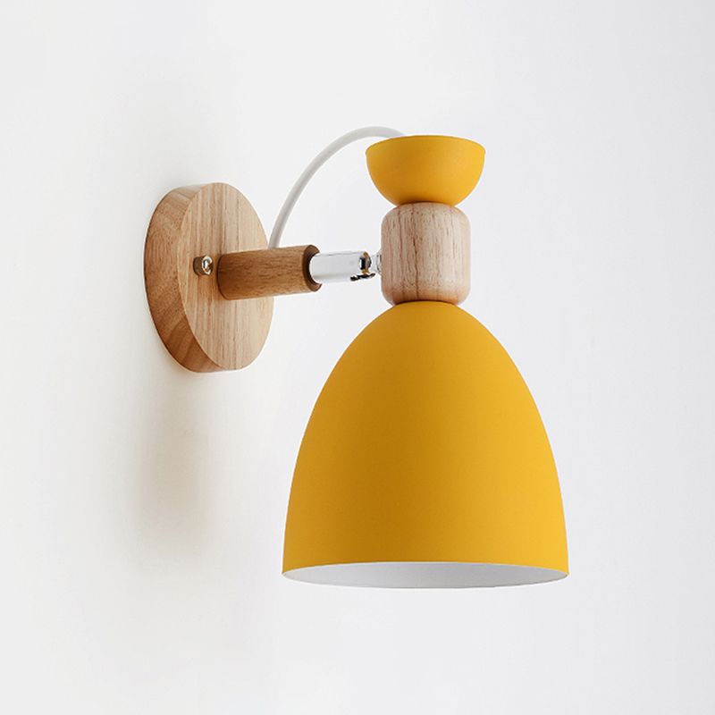 Metal Wall Lights Modern Macaron Style 1 Light Wall Sconce for Living Room