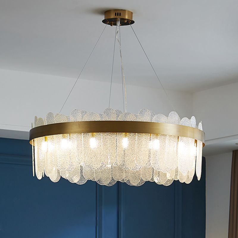 Moderno lampadario geometrico di vetro a sospensione creativo per soggiorno per soggiorno