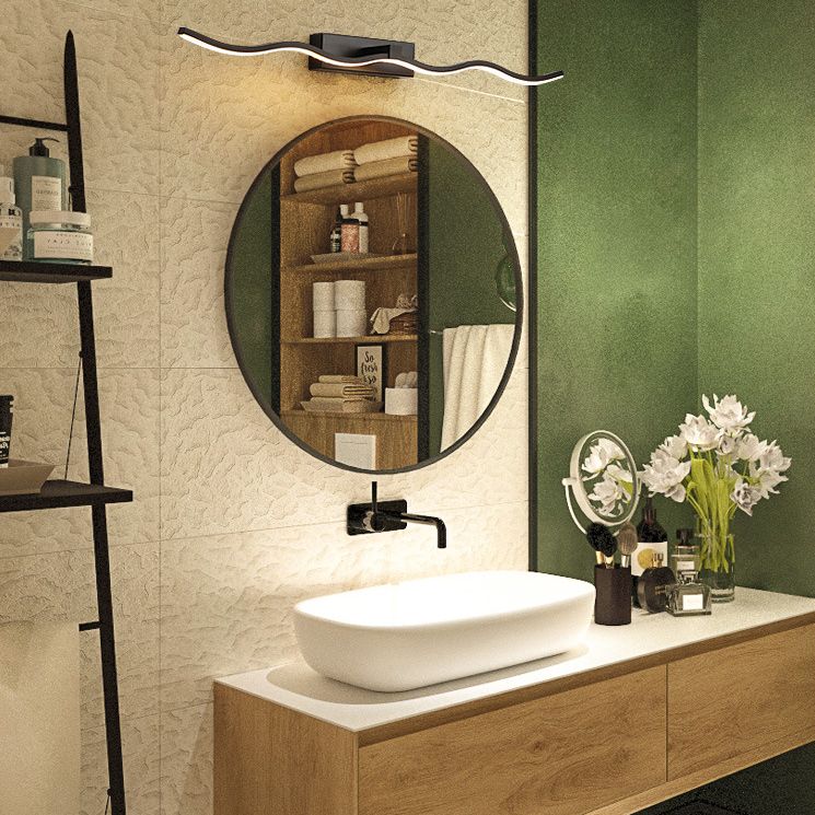 Semplicità contemporanea ondeggiando lampadaria vanità apparecchi di illuminazione acrilica per il bagno