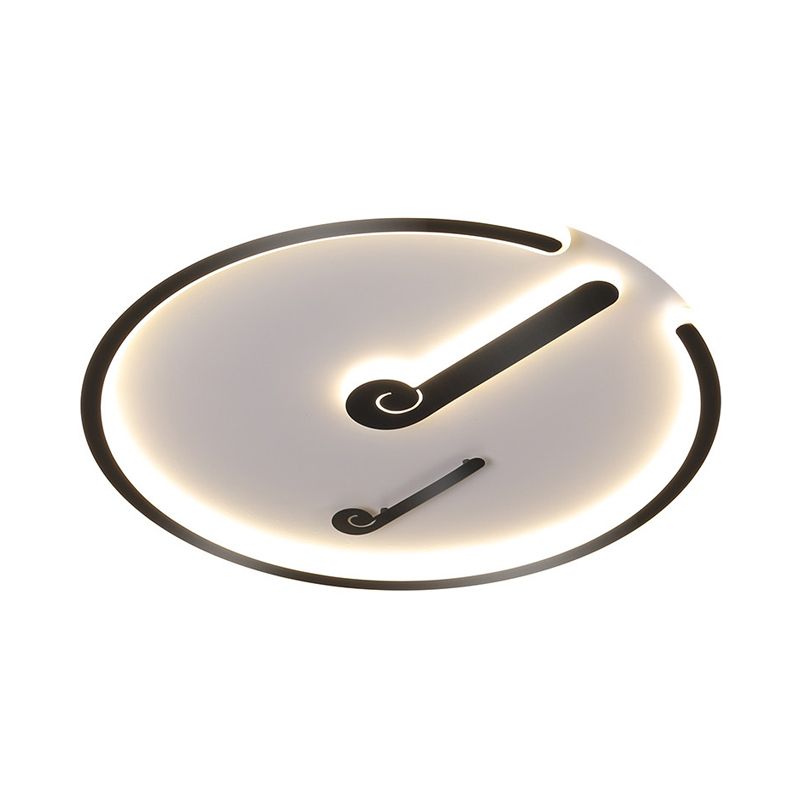 Minimale LED-Deckenleuchte mit Acrylschirm in Schwarz/Gold-Finish, kreisförmige Einbauleuchte in warmem/weißem Licht für Schlafzimmer