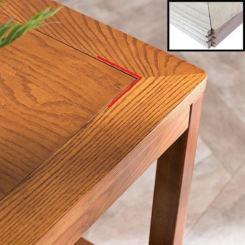 Wood Side 23.6"Tall Contemporary Table Square End Table with Shelf for Living Room
