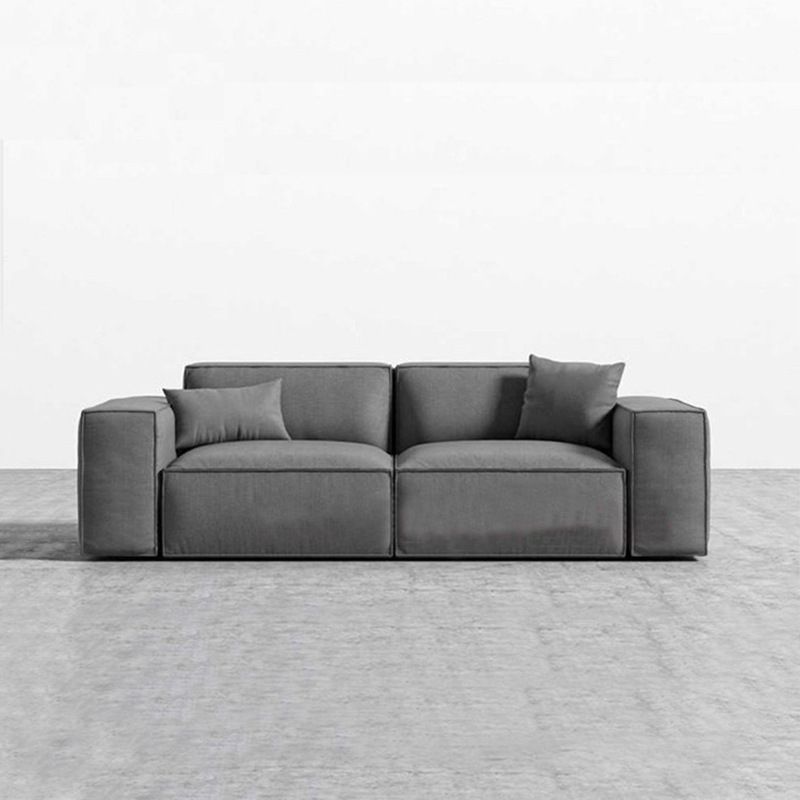 Square Arm Cushion Back Modern Velvet Living Room L-Shape Sofa