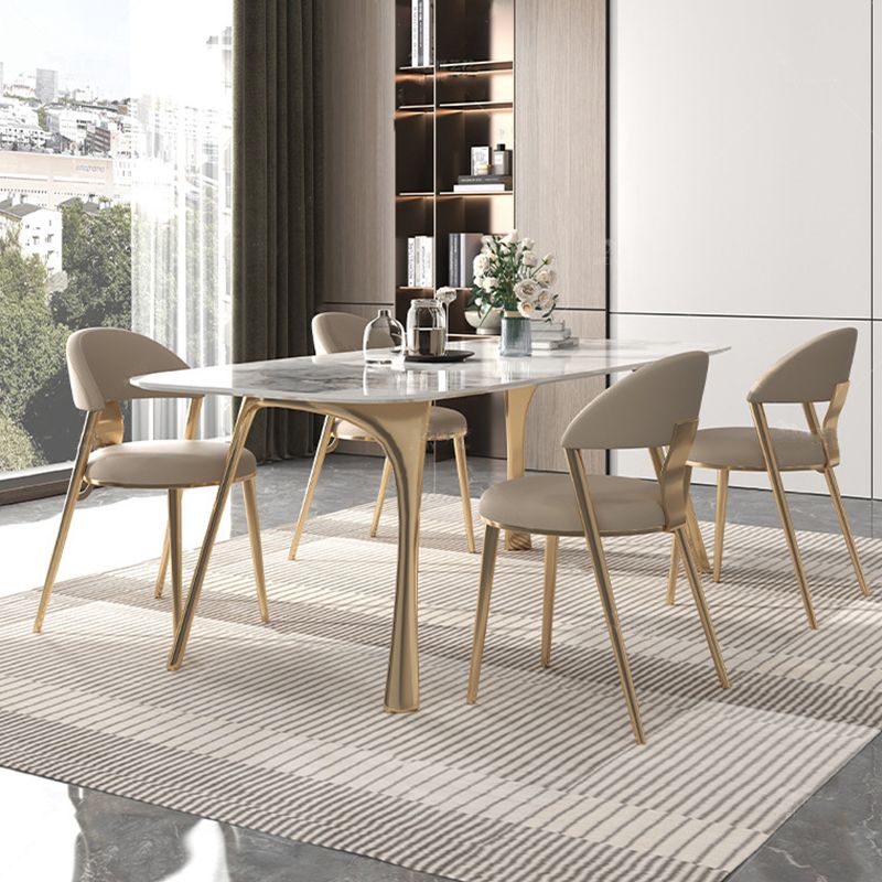 Glam Sintered Stone Dining Set 1/4/5/6/7 Pieces Dining Set for Dining Areas