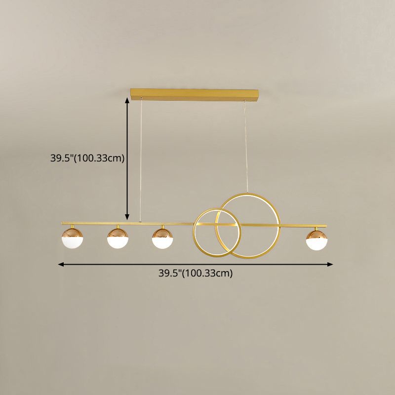 Modern Pendant Chandelier Linear Island Lighting Hanging Island Lights Glass Island Pendants