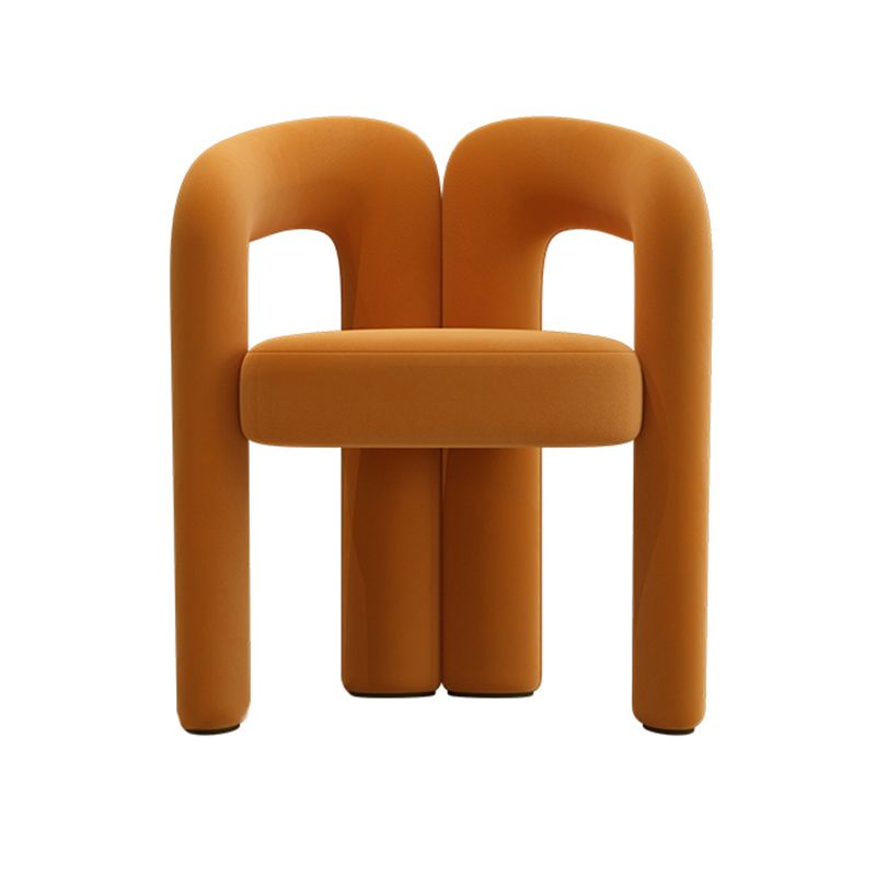 Modern Style Upholstered Dining Chair Open Back Dining Armchair