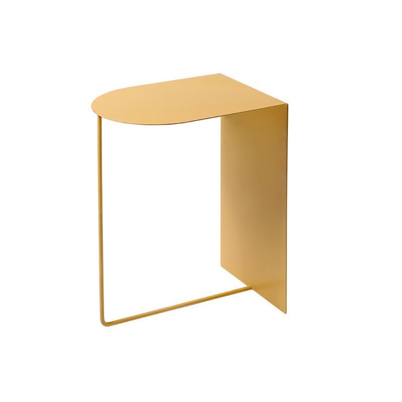 Mid-Century Geometric End Slide Table 19.7" Tall Metal End Table