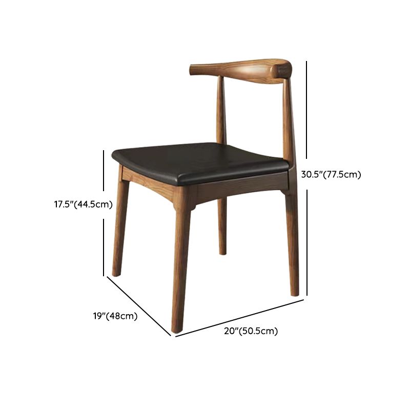 Modern Wood Dining Set 1/2/7 Pieces Brown Dinette Set with Wooden Chairs