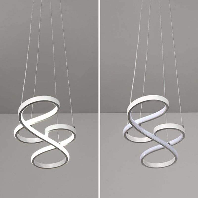 Moderner minimalistischer Stil verdrehung anheizen Leuchten Aluminium hängen Licht