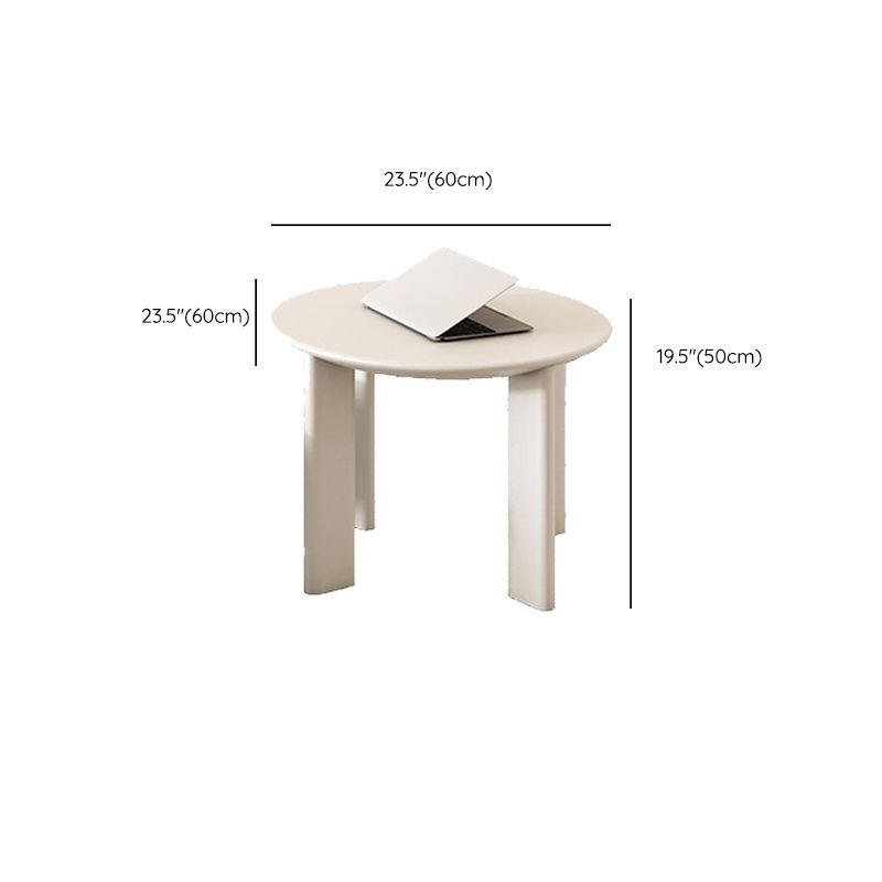 Scandinavian Solid Wood Cocktail Table Round 4 Legs Coffee Table Set
