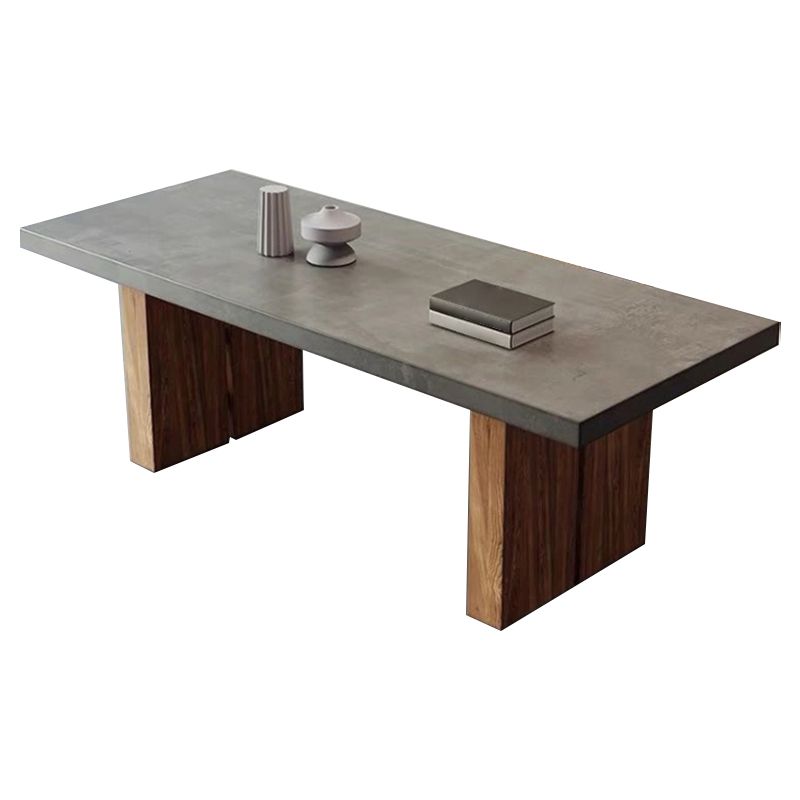 Contemporary Style Rectangle Solid Wood Dining Table with Chairs