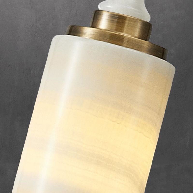 Suspension de style moderne suspendu à la lumière du cylindre en pierre pour chambre à coucher