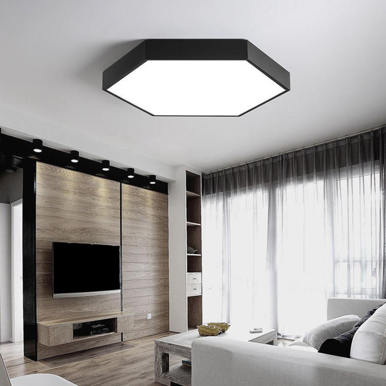 Hexagonal Flush Mount Light Fixture Modern Style Acrylic LED Flush Ceiling Light Fixture