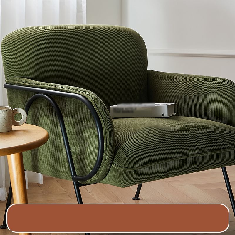 Modern Style Chair with Black Metal Basic Four Leg and Tight Back