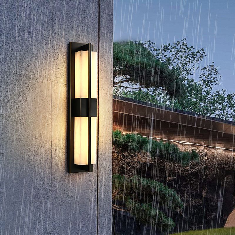 Modernism Wall Sconce Waterproof Outdoor Sconce Light Fixture with Marble
