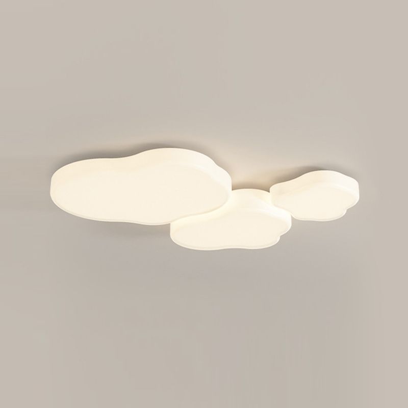 Contemporary Flush Mount Ceiling Light White Flush Lighting for Living Room