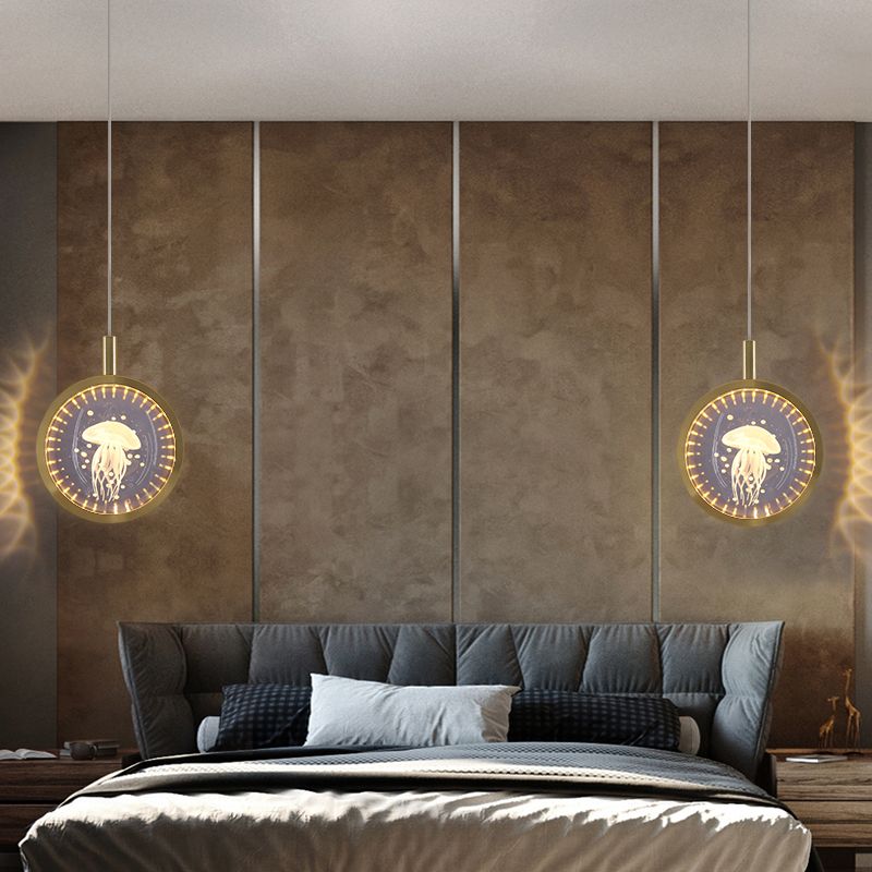 Luce a pendolo a LED LEDULUM GOLDO NOVITÀ SEMPRE CRIDULE CRIDULE LUCE PER CAMERA DA LETTA