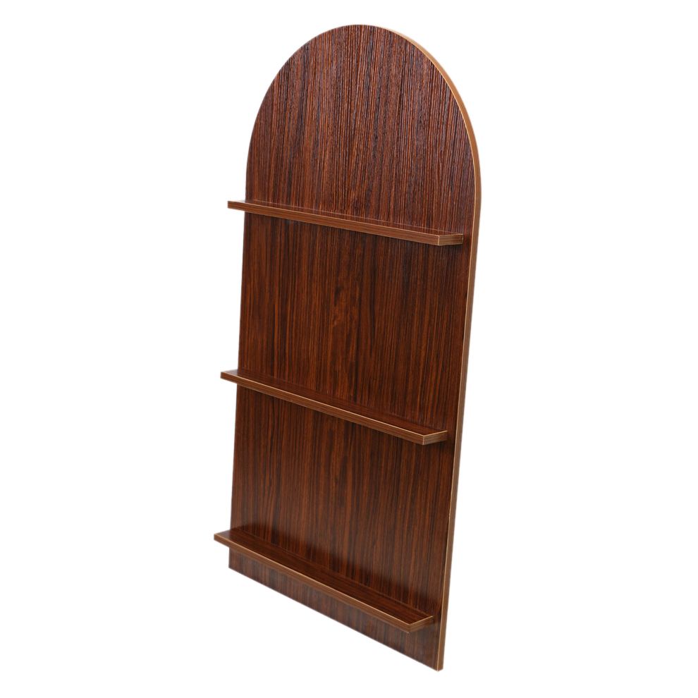 3-Shelf Wood Standard Bookshelf 43.3"H Contemporary Closed Back Bookshelf