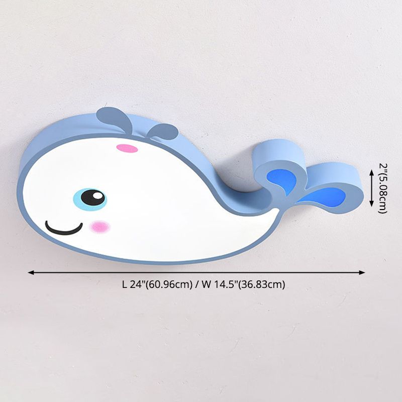 LED Flush Mount Ceiling Light Cartoon Acrylic Ceiling Mount Chandelier for Bedroom