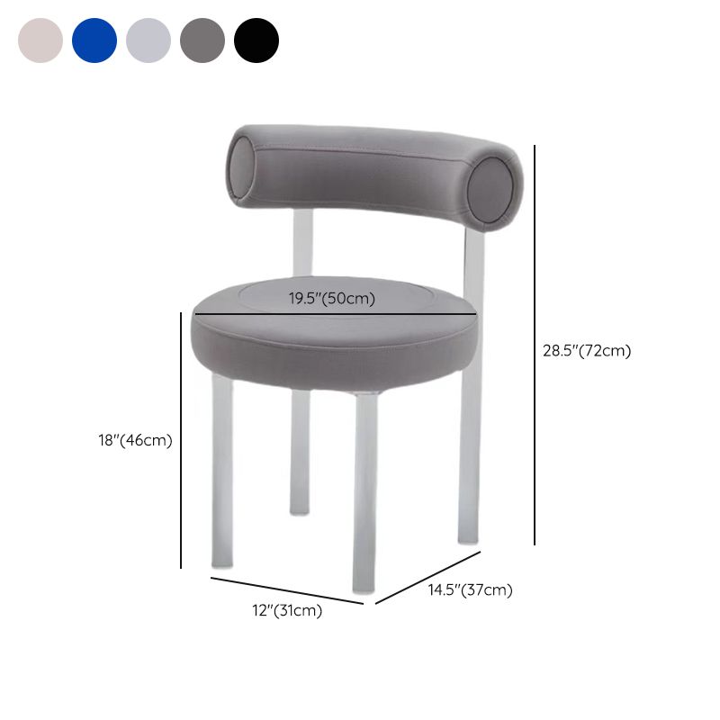 Contemporary Upholstered and Acrylic Dining Side Chair for Kitchen