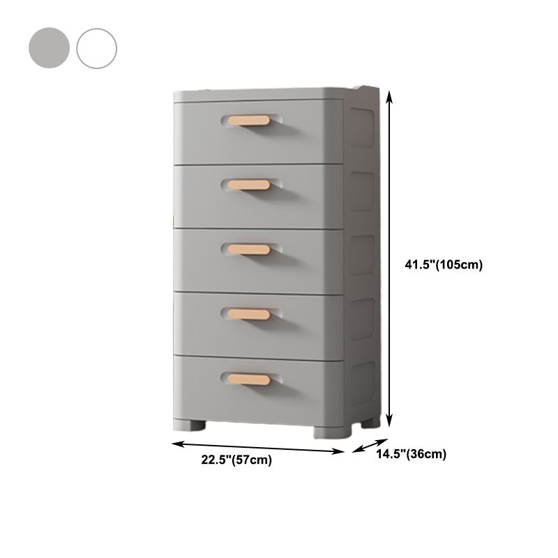 Plastic Chest Contemporary Vertical Storage Chest with Drawers for Bedroom