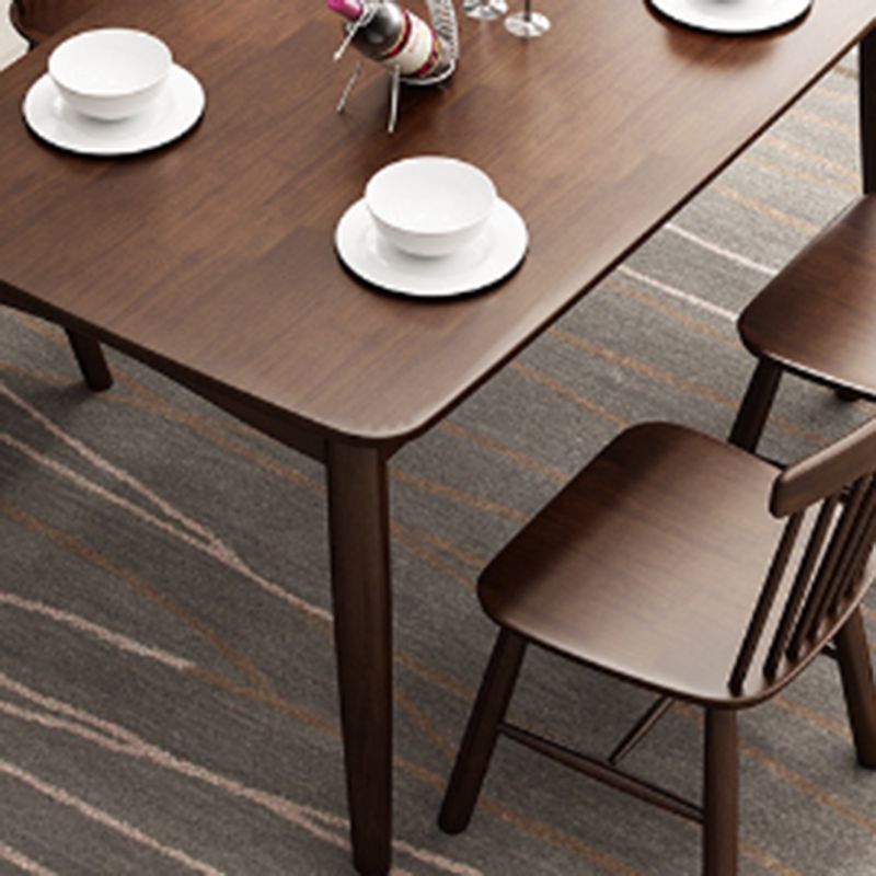 Contemporary 1/2/5/7 Pieces Furniture Rectangle Solid Wood Dining Room Set for Home