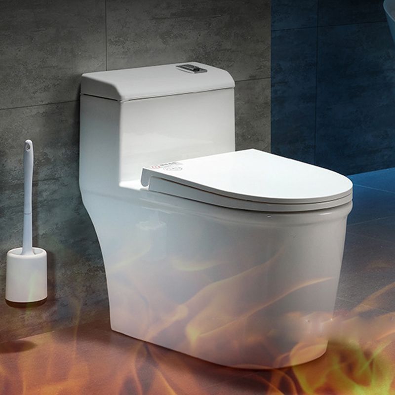 Contemporary 1 Piece Flush Toilet White Floor Mounted Urine Toilet for Washroom