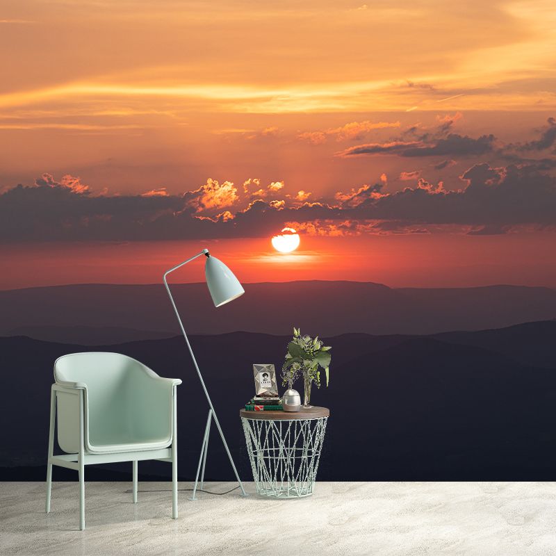 Mountain Range Environment Friendly Resistant Mural Wallpaper Sleeping Room Wall Mural