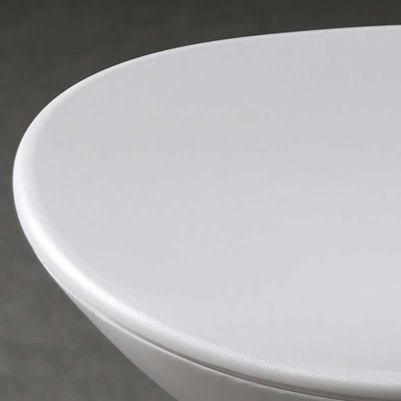 Industrial Style Armless Chair Solid Back Side Plastic Chair with Metal Base