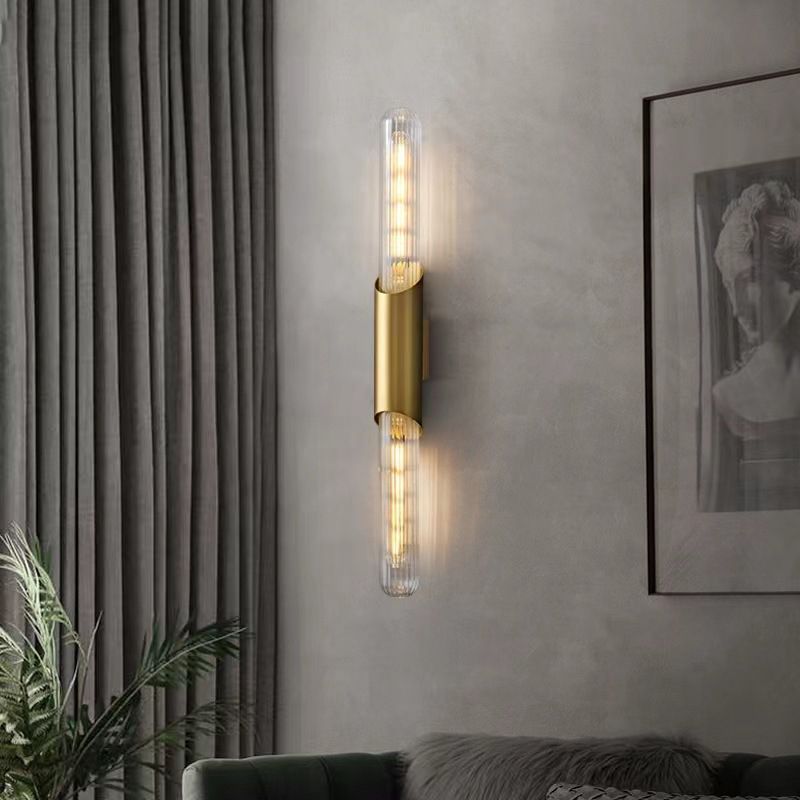 Golden Modernism Wall Mounted Sconce Shaded LED Wall Light for Dining Room