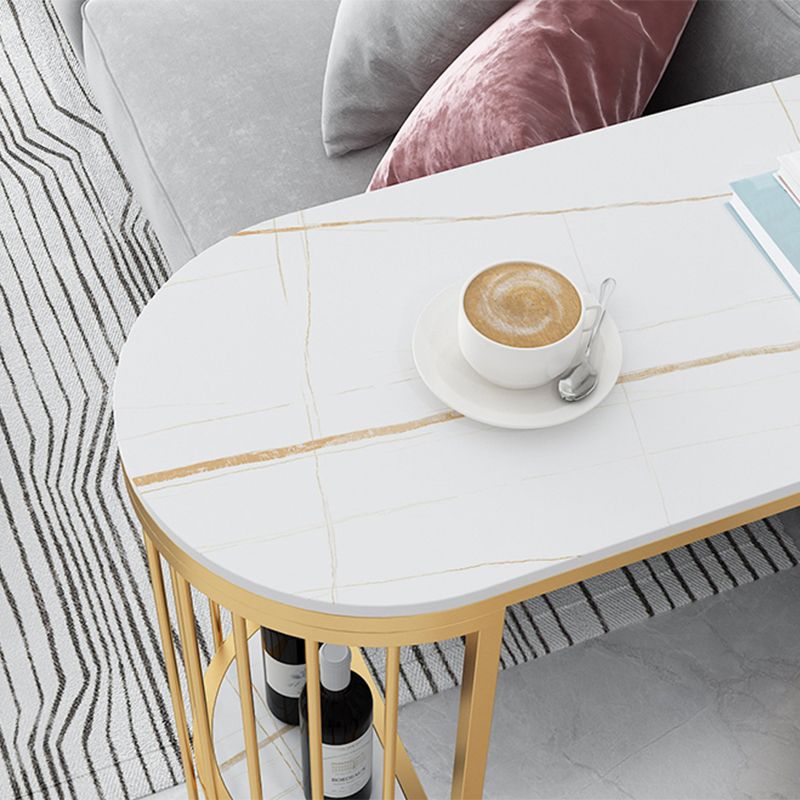 Modern Living Room Counter Height Table Storage Sled Bar Height Cocktail Table