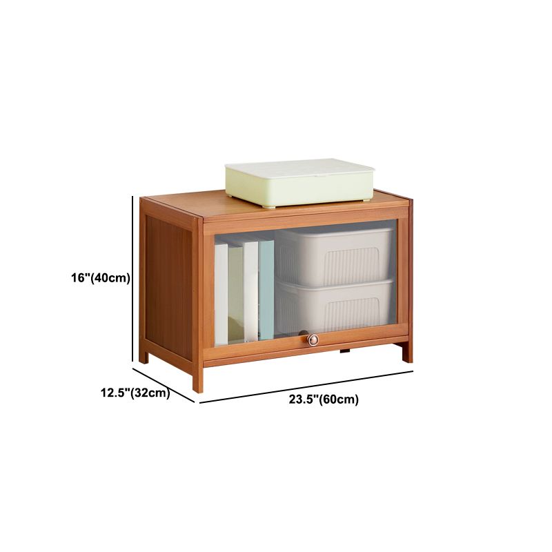 Standard Book Shelf with Doors Brown Bookshelf for Study Room