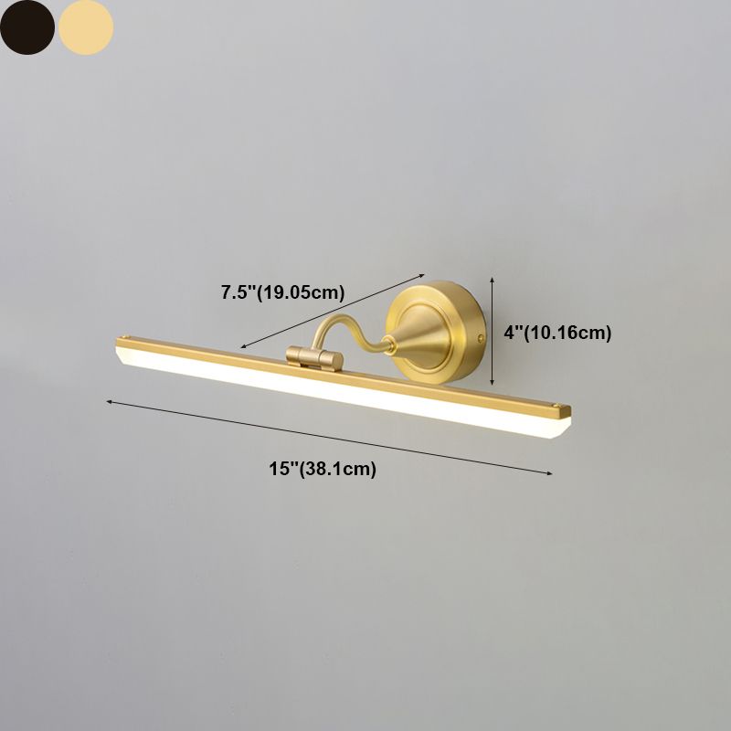 Lumo moderno a 1 luci moderni in metallo a sfumatura di tonalità lineare