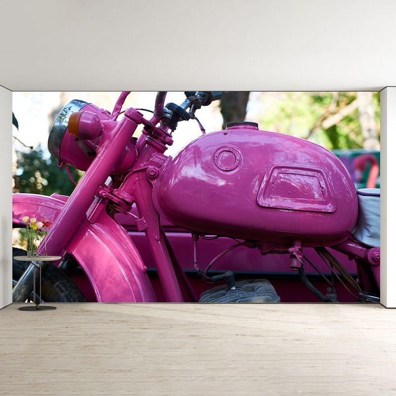 Train Mural Wallpaper Modern Transportation Stain Resistant Wall Covering