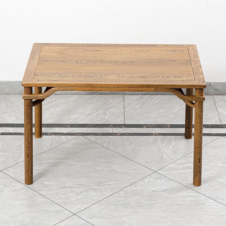 Traditional Style Solid Wood Dining Set with Rectangle Shape Table and 4 Legs Base