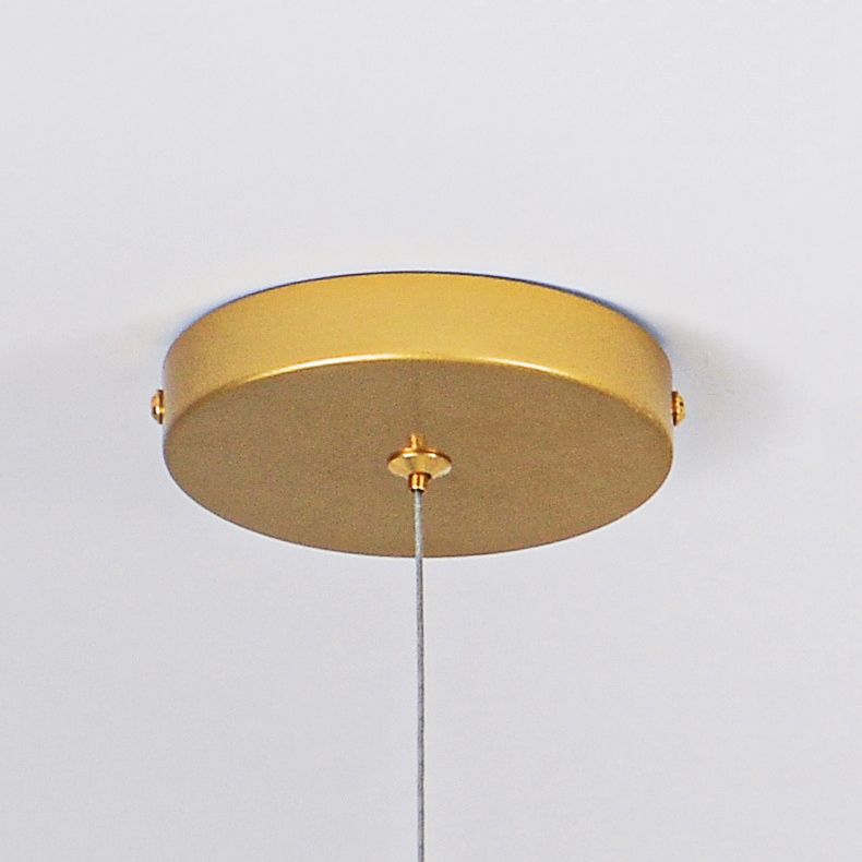 Modern Single Golden Kitchen Island Lighting LED Ceiling Light with Crystal