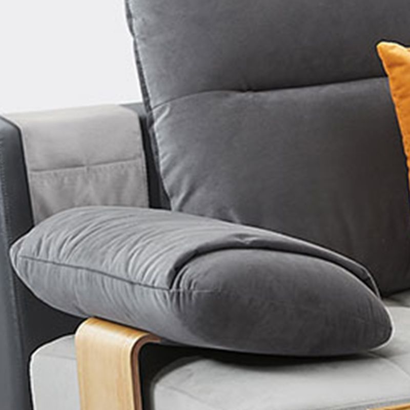 Contemporary Pillow Top Arm Sectional Couch Velvet Sectional sofa