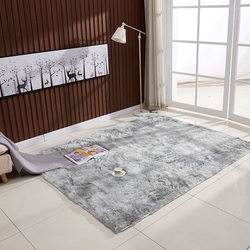 Multi Color Solid Color Rug Fuzzy Nordic Indoor Rug Anti-Slip Backing Pet Friendly Easy Care Area Carpet for Parlor