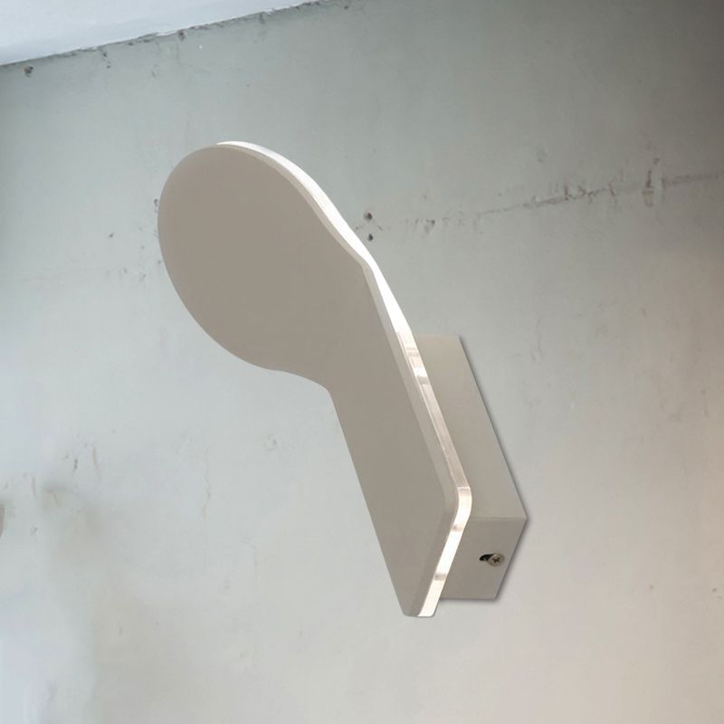 Luz de pared de curvas apliques de estilo moderno lámpara de pared de acabado blanco de aluminio en blanco/natural/cálida iluminación