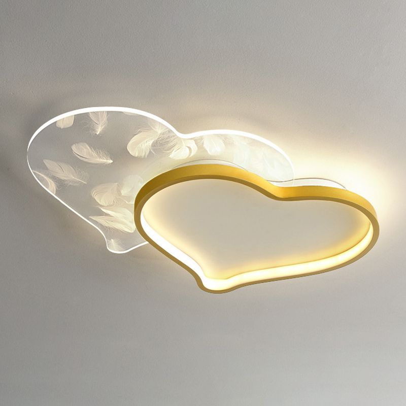 Coeur encastré luminaire chambre simple acrylique plafonnier