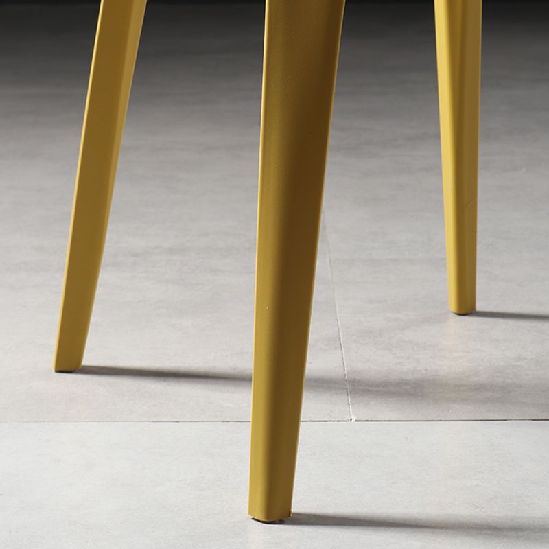 Chaises de salle à manger en plastique de style contemporain, chaises latérales à bras pour cuisine