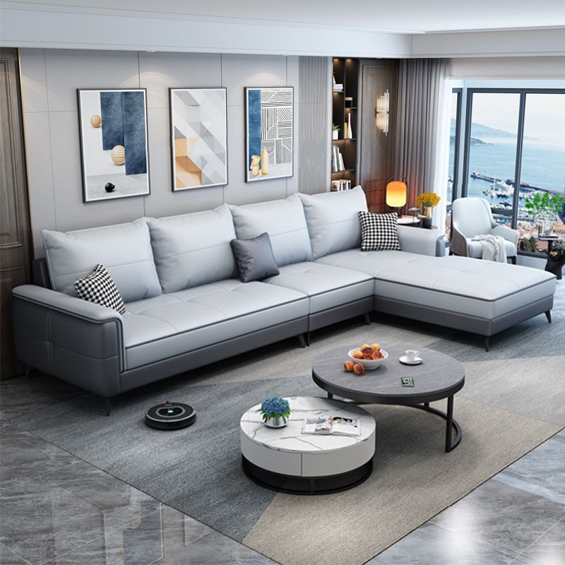 Quadratarm Kissen Rücken entfernbarer Kissen 4-Sitz-L-Form-Sofa